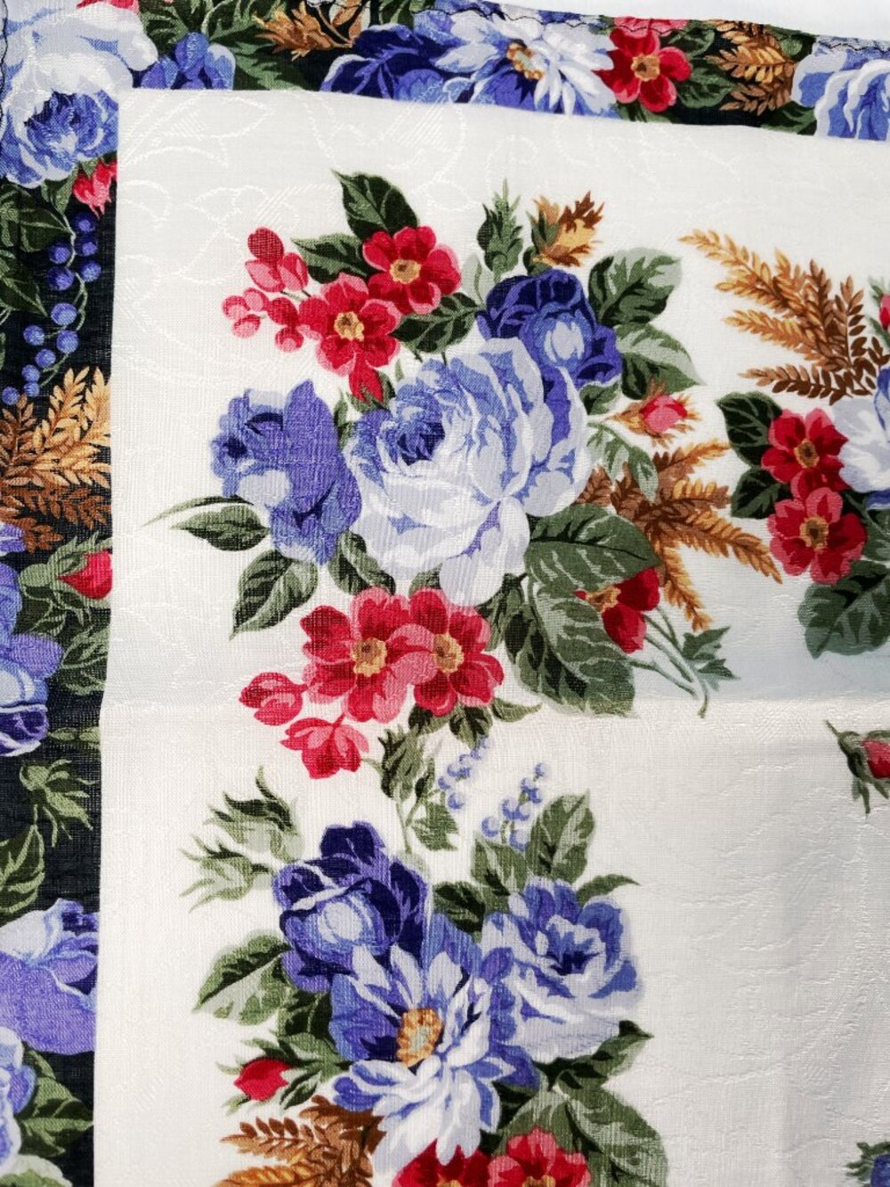 New With Tags Yves Saint Laurent Floral Cotton Scarf - Picture 13 of 14